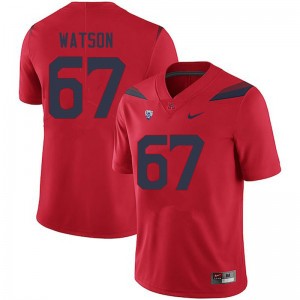 Men David Watson Red Arizona #67 Jersey 175488-557