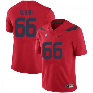 Men Geno Albini Red Arizona Wildcats #66 Jersey 637478-953