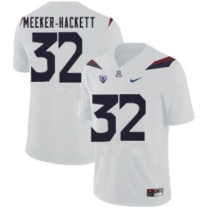 Men Jacob Meeker-Hackett White University of Arizona #32 Jersey 527999-279