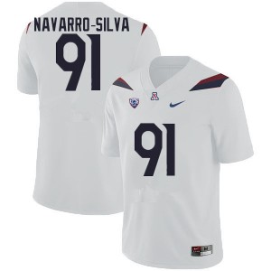 Men Alex Navarro-Silva White Wildcats #91 Jersey 320277-336