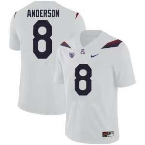 Men Drake Anderson White Wildcats #8 Jersey 453786-155