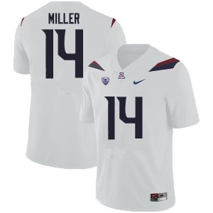 Men Dyelan Miller White Wildcats #14 Jersey 600391-612