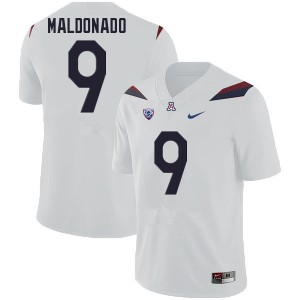 Men Gunner Maldonado White Arizona Wildcats #9 Jersey 298967-442