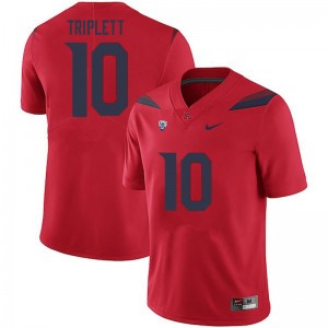 Men Jabar Triplett Red University of Arizona #10 Jersey 327554-317