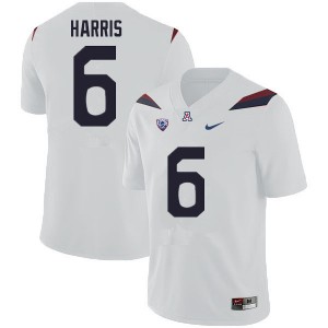 Men Jason Harris White Arizona Wildcats #6 Jersey 664987-784