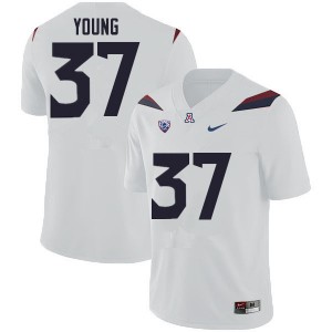 Men Jaydin Young White Wildcats #37 Jersey 263675-953