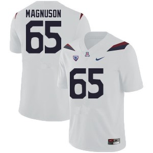 Men Leif Magnuson White University of Arizona #65 Jersey 828573-710