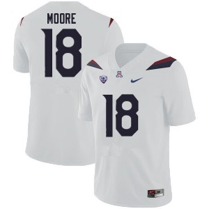 Men Nick Moore White Wildcats #18 Jersey 331824-316
