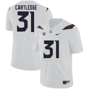Men Trey Cartledge White University of Arizona #31 Jersey 791786-401