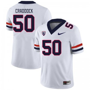 Men Brandon Craddock White Arizona Wildcats #50 Jersey 541922-701