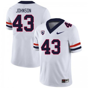 Men Dalton Johnson White University of Arizona #43 Jersey 367542-832