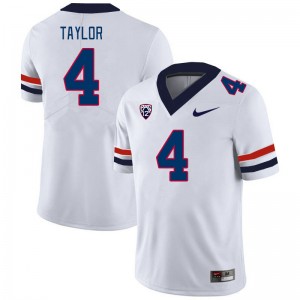 Men Isaiah Taylor White Wildcats #4 Jersey 471372-520