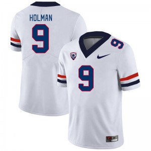 Men Jackson Holman White Arizona #9 Jersey 184089-677