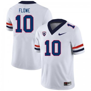 Men Justin Flowe White Arizona #10 Jersey 399729-348