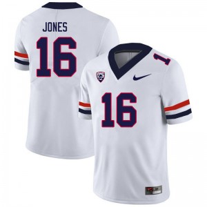 Men AJ Jones White Arizona Wildcats #16 Jersey 250472-370