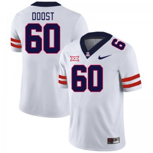 Men Alexander Doost White University of Arizona #60 Big 12 Conference Jersey 410038-721