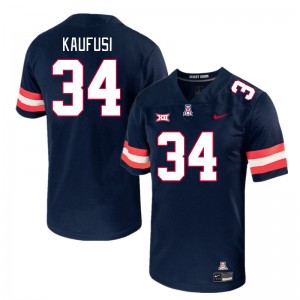 Men Ammon Kaufusi Navy Wildcats #34 Big 12 Conference Jersey 132921-713