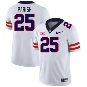 Men Arian Parish White Arizona #25 Big 12 Conference Jersey 253696-228