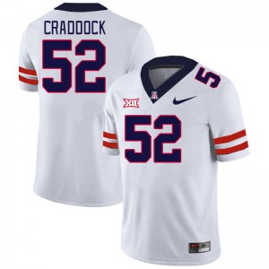 Men Brandon Craddock White Arizona #52 Big 12 Conference Jersey 137414-626