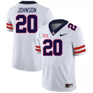Men Brandon Johnson White Arizona Wildcats #20 Big 12 Conference Jersey 404545-767
