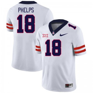 Men Brandon Phelps White Arizona #18 Big 12 Conference Jersey 814267-394