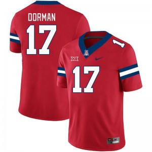 Men Brayden Dorman Red Arizona Wildcats #17 Big 12 Conference Jersey 859479-315