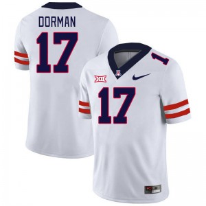 Men Brayden Dorman White Arizona #17 Big 12 Conference Jersey 908754-967