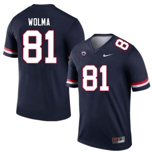 Men Bryce Wolma Navy Arizona #81 Jersey 833775-223
