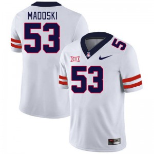 Men Christian Madoski White University of Arizona #53 Big 12 Conference Jersey 718543-564