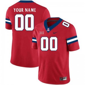 Men Custom Red Arizona Wildcats #00 Big 12 Conference Jersey 659267-470