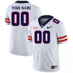 Men Custom White Arizona #00 Big 12 Conference Jersey 446542-374