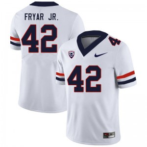 Men DJ Fryar Jr. White University of Arizona #42 Jersey 584195-315
