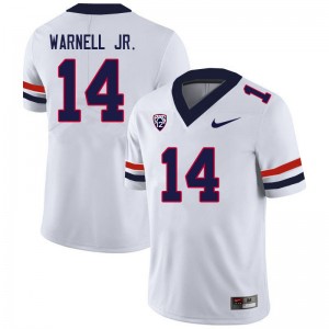 Men DJ Warnell Jr. White Wildcats #14 Jersey 355318-455