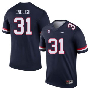 Men Deric English Navy Wildcats #31 Jersey 394096-946