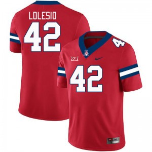 Men Dominic Lolesio Red University of Arizona #42 Big 12 Conference Jersey 275365-179