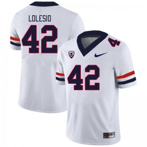 Men Dominic Lolesio White Arizona #42 Jersey 512200-220