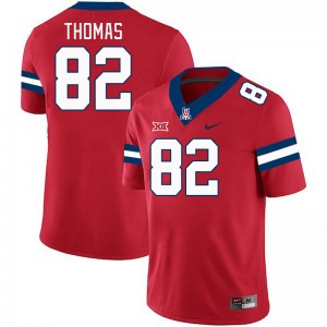 Men Dorian Thomas Red University of Arizona #82 Big 12 Conference Jersey 202993-927