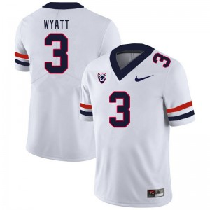 Men Dylan Wyatt White Arizona Wildcats #3 Jersey 320678-800