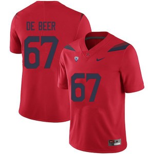 Men Gerhard de Beer Red University of Arizona #67 Jersey 500594-218