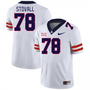 Men Grayson Stovall White Arizona #78 Big 12 Conference Jersey 159172-293