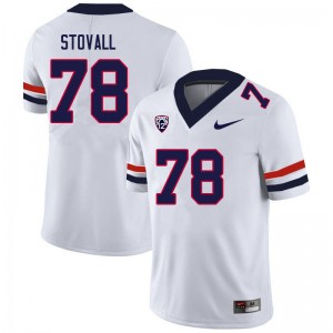Men Grayson Stovall White Wildcats #78 Jersey 167470-180