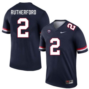 Men Isaiah Rutherford Navy Arizona Wildcats #2 Jersey 842237-861