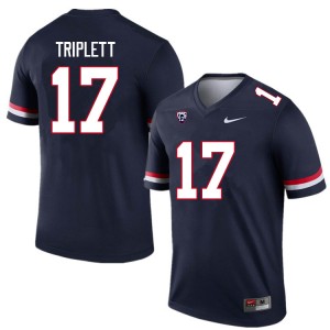 Men Jabar Triplett Navy Arizona #17 Jersey 129706-271