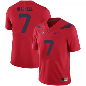 Men Jaden Mitchell Red University of Arizona #7 Jersey 980426-679