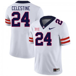 Men Jai-Ayviauynn Celestine White University of Arizona #24 Big 12 Conference Jersey 570775-755