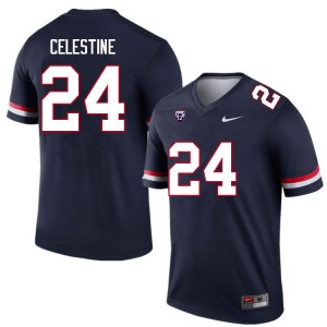 Men Jai-Ayviauynn Celestine Navy University of Arizona #24 Jersey 133539-466