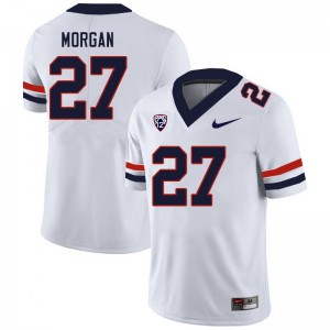 Men Jakelyn Morgan White Wildcats #27 Jersey 300449-172
