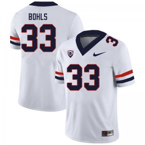 Men James Bohls White Wildcats #33 Jersey 311698-637