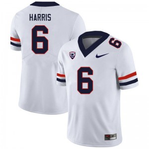 Men Jason Harris White University of Arizona #6 Jersey 495598-547