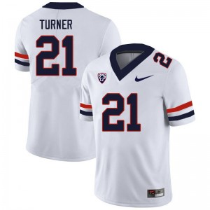 Men Jaxen Turner White Arizona Wildcats #21 Jersey 641391-991
